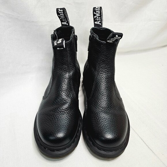 Doc Dr Martens Black Leather Chelsea Boots 2976 w/ Zips Women's Size US 6 - Picture 3 of 13